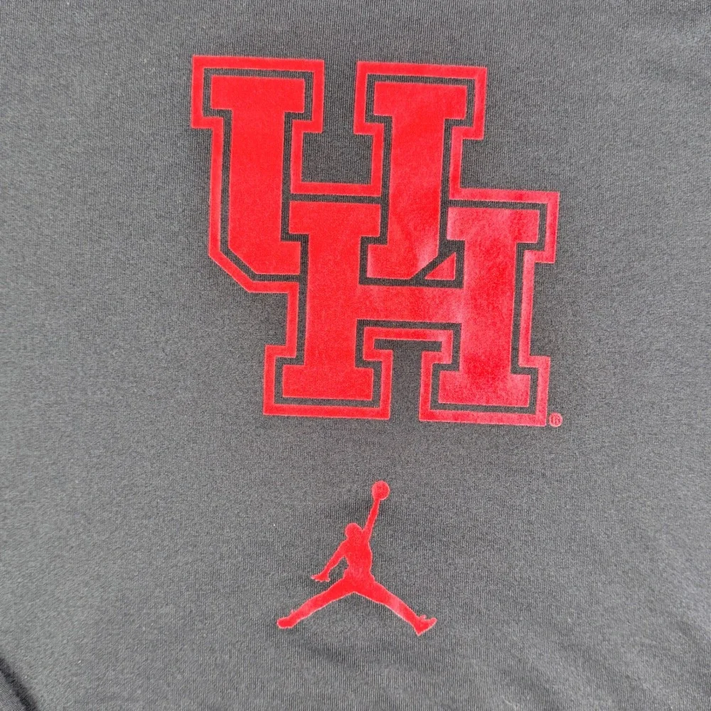 Nike Jordan Houston Cougars Spotlight LS Shirt Black ZD01759 UH Logo NCAA Small